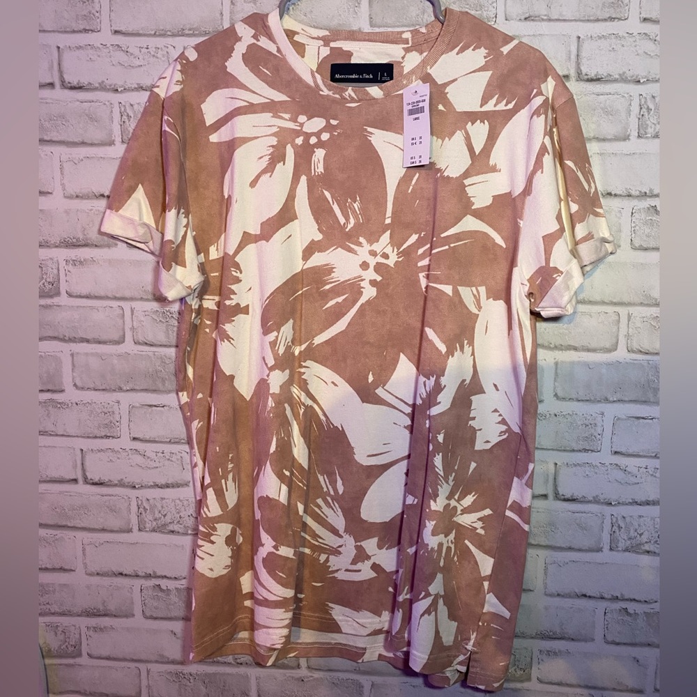 ABERCROMBIE Mens Large floral print T-shirt
